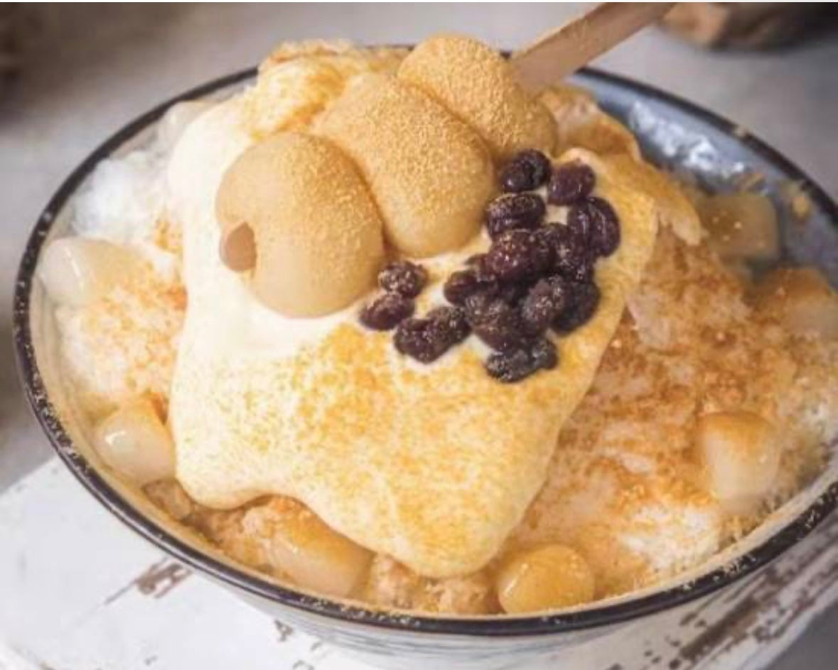 Soy Milk Custard, Mochi & Red Bean Shaved Ice