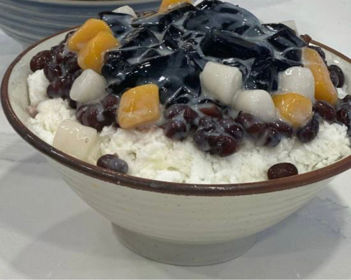 Grass Jelly, Taro Mochi & Red Bean Shaved Ice